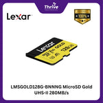Load image into Gallery viewer, LMSGOLD128G-BNNNG MicroSD Gold UHS-II 280MB/s