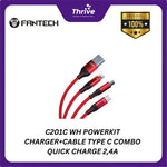 Load image into Gallery viewer, C201C WH POWERKIT CHARGER+CABLE TYPE C COMBO QUICK CHARGE 2,4A