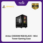 Load image into Gallery viewer, Antec CX600M RGB BLACK - Mini Tower Gaming Case - 4mm Tempered Glass Side Panel - Free 2Pcs 120mm RGB Fans Reverse + 1Pcs 120mm RGB Fans
