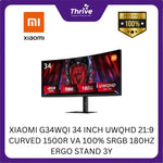 Load image into Gallery viewer, XIAOMI G34WQI 34 INCH UWQHD 21:9 CURVED 1500R VA 100% SRGB 180HZ ERGO STAND 3Y