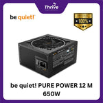 Load image into Gallery viewer, be quiet! PURE POWER 12 M 650W - Fully Modular - ATX 3.0 PCIe 5.0 - 80+ Gold Certified - 10 Years Warranty - Number 1 PSU in Germany