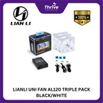 Load image into Gallery viewer, LIANLI UNI FAN AL120 TRIPLE PACK BLACK/WHITE