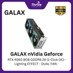 Load image into Gallery viewer, GALAX nVidia Geforce RTX 4060 8GB GDDR6 2X (1-Click OC) - Lighting EFFECT - DUAL FAN -