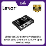 Load image into Gallery viewer, LSD1066512G-BNNNG Professional 1066x SDXC UHS-I, U3, V30, RW up to 160/120 MB/s.