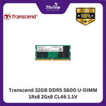 Load image into Gallery viewer, Transcend 32GB DDR5 5600 U-DIMM 1Rx8 2Gx8 CL46 1.1V