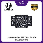 Load image into Gallery viewer, LIANLI UNIFAN P28 TRIPLE PACK BLACK/WHITE