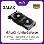 Load image into Gallery viewer, GALAX nVidia Geforce RTX 4060 Ti 8GB DDR6 EX (1-Click OC) - RGB EFFECT - DUAL FAN -