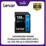 Load image into Gallery viewer, LSD1066128G-BNNNG Professional 1066x SDXC UHS-I, U3, V30, RW up to 160/120 MB/s