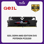 Load image into Gallery viewer, GEIL DDR4 AMD EDITION EVO POTENZA PC21330 2666MHz Dual Channel 8GB (2x4GB) 19-19-19-43 GAPB48GB2666C19DC