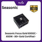 Load image into Gallery viewer, Seasonic Focus Gold 650GC - 650W - 80+ Gold Certified - 5 Years Warranty Replacement