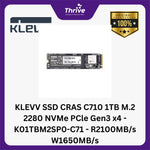 Load image into Gallery viewer, KLEVV SSD CRAS C710 1TB M.2 2280 NVMe PCle Gen3 x4 - K01TBM2SP0-C71 - R2100MB/s W1650MB/s