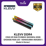 Load image into Gallery viewer, KLEVV DDR4 CRAS XR RGB PC28800 3600MHz 32GB (2X16GB) RGB LED - KD4AGU880-36A180Z ( Made In Korea )