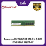 Load image into Gallery viewer, Transcend 32GB DDR4 3200 U-DIMM 2Rx8 2Gx8 CL22 1.2V