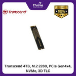 Load image into Gallery viewer, Transcend 4TB, M.2 2280, PCIe Gen4x4, NVMe, 3D TLC