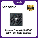 Load image into Gallery viewer, Seasonic Focus Gold 650GC - 650W - 80+ Gold Certified - 5 Years Warranty Replacement