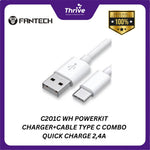 Load image into Gallery viewer, C201C WH POWERKIT CHARGER+CABLE TYPE C COMBO QUICK CHARGE 2,4A