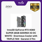 Load image into Gallery viewer, Inno3D GeForce RTX 4080 SUPER 16GB GDDR6X X3 OC WHITE - Enormous Cooler with TRIPLE FAN - Garansi 3 Thn