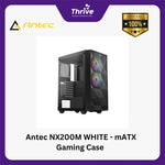 Load image into Gallery viewer, Antec NX200M WHITE - mATX Gaming Case - Left Side Glass Door - FREE 1 PCS 12CM FAN