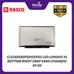 Load image into Gallery viewer, CLE140S40PQH1SPD2 LED LENOVO X1 BOTTOM RIGHT 2560*1440 LP140QH1 SP D2