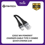 Load image into Gallery viewer, C201C WH POWERKIT CHARGER+CABLE TYPE C COMBO QUICK CHARGE 2,4A