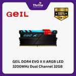 Load image into Gallery viewer, GEIL DDR4 EVO X II ARGB LED 3200MHz Dual Channel 32GB (2x16GB) GAEXSY432GB3200C16BDC - Cableless RGB Illumination Design (Support AMD & INTEL)