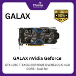 Load image into Gallery viewer, GALAX nVidia Geforce GTX 1050 Ti EXOC (EXTREME OVERCLOCK) 4GB DDR5 - Dual fan