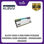 Load image into Gallery viewer, KLEVV CRAS V RGB DDR5 Brilliant White PC51200 6400MHz 32GB (2X16GB) - KD5AGUA80-64A320J