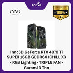 Load image into Gallery viewer, Inno3D GeForce RTX 4070 Ti SUPER 16GB GDDR6X ICHILL X3 - RGB Lighting - TRIPLE FAN - Garansi 3 Thn