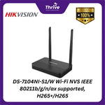 Load image into Gallery viewer, DS-7104NI-S1/W Wi-Fi NVS IEEE 80211b/g/n/ax supported, H265+/H265