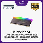 Load image into Gallery viewer, KLEVV DDR4 CRAS X RGB PC28800 3600MHz 16GB (2X8GB) RGB LED - KD48GU880-36A180X ( Made In Korea )