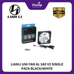 Load image into Gallery viewer, LIANLI UNI FAN AL 140 V2 SINGLE PACK BLACK/WHITE
