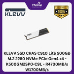 Load image into Gallery viewer, KLEVV SSD CRAS C910 Lite 500GB M.2 2280 NVMe PCle Gen4 x4 - K500GM2SP0-C9L - R4700MB/s W1700MB/s