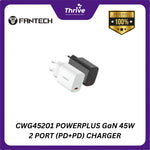 Load image into Gallery viewer, CWG45201 POWERPLUS GaN 45W 2 PORT (PD+PD) CHARGER