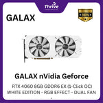 Load image into Gallery viewer, GALAX nVidia Geforce RTX 4060 8GB GDDR6 EX (1-Click OC) WHITE EDITION - RGB EFFECT - DUAL FAN -