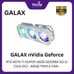 Load image into Gallery viewer, GALAX nVidia Geforce RTX 4070 Ti SUPER 16GB GDDR6X SG (1-Click OC) - ARGB TRIPLE FAN -