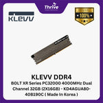 Load image into Gallery viewer, KLEVV DDR4 BOLT XR Series PC32000 4000MHz Dual Channel 32GB (2X16GB) - KD4AGUA80-40B190C ( Made In Korea )