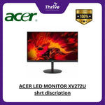 Load image into Gallery viewer, ACER LED MONITOR XV272U shrt discription