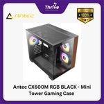 Load image into Gallery viewer, Antec CX600M RGB BLACK - Mini Tower Gaming Case - 4mm Tempered Glass Side Panel - Free 2Pcs 120mm RGB Fans Reverse + 1Pcs 120mm RGB Fans