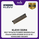 Load image into Gallery viewer, KLEVV DDR4 BOLT XR Series PC28800 3600MHz Dual Channel 32GB (2X16GB) 18-22-22-42 - KD4AGU880-36A180C