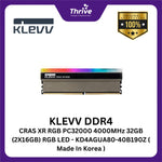 Load image into Gallery viewer, KLEVV DDR4 CRAS XR RGB PC32000 4000MHz 32GB (2X16GB) RGB LED - KD4AGUA80-40B190Z ( Made In Korea )