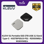 Load image into Gallery viewer, KLEVV S1 Portable SSD 2TB USB 3.2 Gen2 Type-C - K02TBPSSU3-PS1 - R2000MB/s W1800MB/s