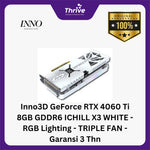 Load image into Gallery viewer, Inno3D GeForce RTX 4060 Ti 8GB GDDR6 ICHILL X3 WHITE - RGB Lighting - TRIPLE FAN - Garansi 3 Thn
