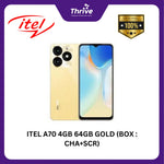 Load image into Gallery viewer, ITEL A70 4GB 64GB GOLD (BOX : CHA+SCR)