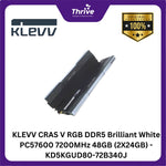 Load image into Gallery viewer, KLEVV CRAS V RGB DDR5 Brilliant White PC57600 7200MHz 48GB (2X24GB) - KD5KGUD80-72B340J