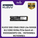 Load image into Gallery viewer, KLEVV SSD CRAS C910 Lite 1TB M.2 2280 NVMe PCle Gen4 x4 - K01TBM2SP0-C9L - R5000MB/s W3200MB/s