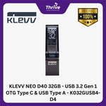 Load image into Gallery viewer, KLEVV NEO D40 32GB - USB 3.2 Gen 1 OTG Type C & USB Type A - K032GUSB4-D4