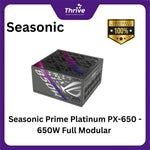 Load image into Gallery viewer, Seasonic Prime Platinum PX-650 - 650W Full Modular - 80+ Platinum Certified - 12 Years Warranty Replacement