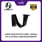 Load image into Gallery viewer, LIANLI O11D PW-PCI-4-60X - 600mm PCI-e 4.0 Riser Cable BLACK/WHITE
