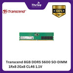 Load image into Gallery viewer, Transcend 8GB DDR5 5600 SO-DIMM 1Rx8 2Gx8 CL46 1.1V
