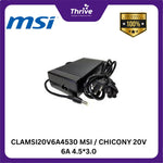 Load image into Gallery viewer, CLAMSI20V6A4530 MSI / CHICONY 20V 6A 4.5*3.0